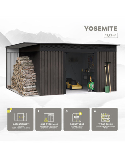 Caseta metal THW Yosemite 13,22 m2 Hoggar | Sumiteca