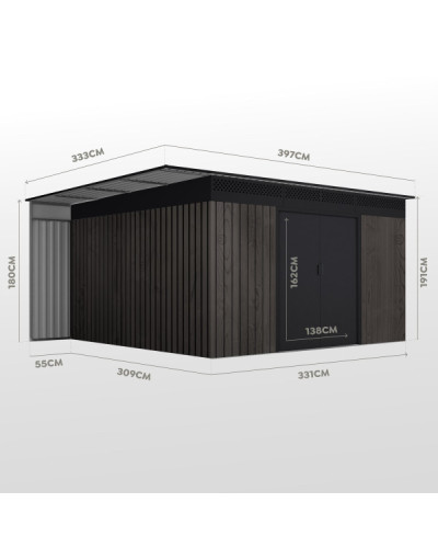 Caseta metal THW Yosemite 13,22 m2 Hoggar | Sumiteca