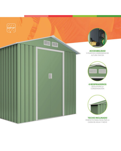 Caseta metal Visby mint 2.57 m2 Hoggar | Sumiteca