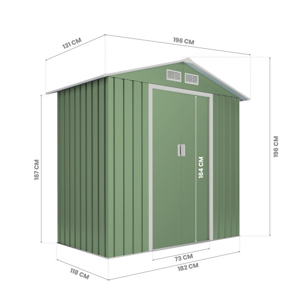 Caseta metal Visby mint 2.57 m2 Hoggar | Sumiteca
