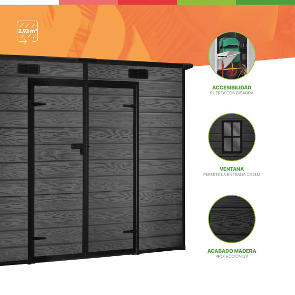 Caseta resina black 2,9 m2 flat Hoggar | Sumiteca