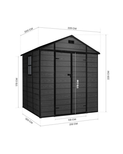 Caseta resina black 4,6 m2 one Hoggar | Sumiteca