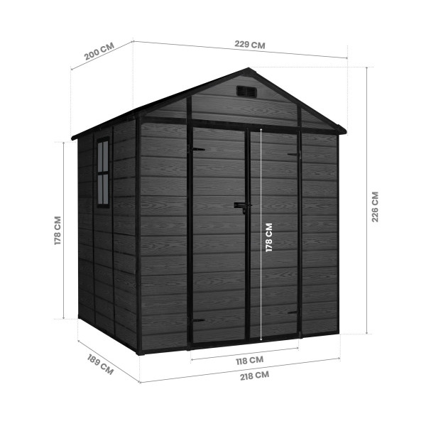 Caseta resina black 4,6 m2 one Hoggar | Sumiteca