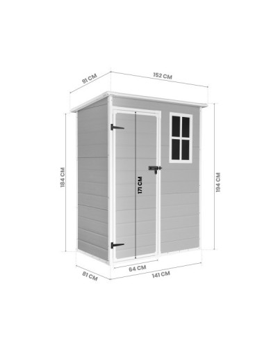 Caseta resina Flat 1,4 m2 Hoggar | Sumiteca