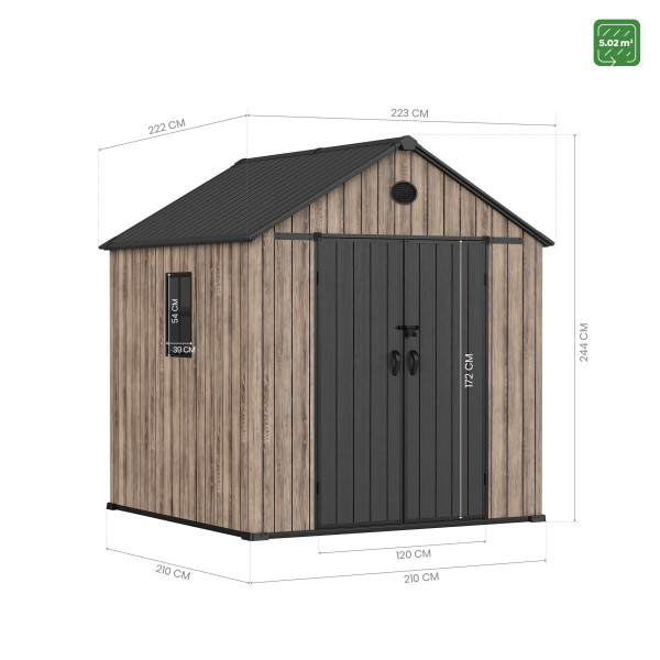 Caseta resina The Oak Collection 5 m2 o50 Hoggar | Sumiteca