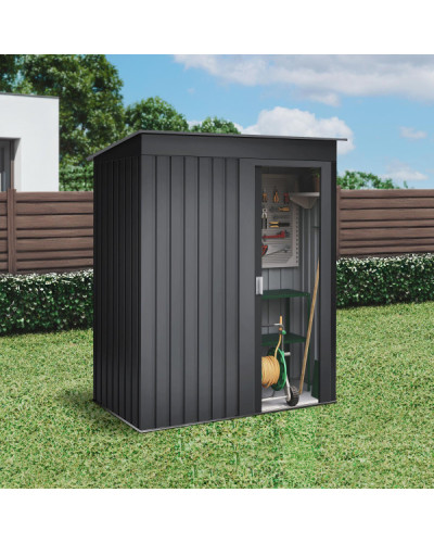 Armario metal Hede Dark 1,39 m2 antracita Hoggar | Sumiteca