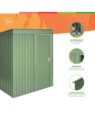 Armario metal Hede Mint 1,39 m2 verde Hoggar | Sumiteca