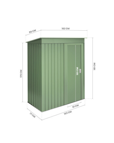 Armario metal Hede Mint 1,39 m2 verde Hoggar | Sumiteca