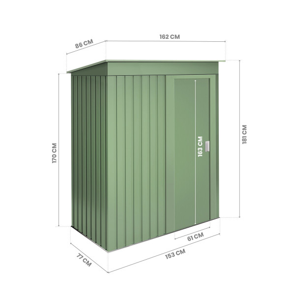 Armario metal Hede Mint 1,39 m2 verde Hoggar | Sumiteca