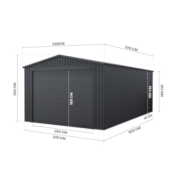 Garaje metal Vastra 19,5 m2 Hoggar | Sumiteca