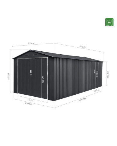Garaje metal Tonsberg 18 m2 Hoggar | Sumiteca
