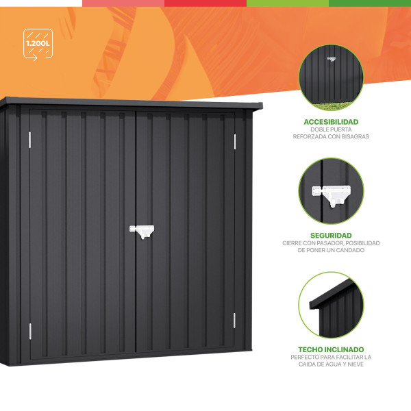 Cobertizo metal Arya 1200 l Hoggar | Sumiteca