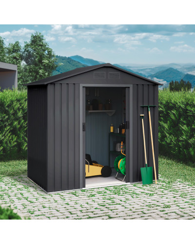 Caseta metal Visby dark 2.57 m2 Hoggar | Sumiteca