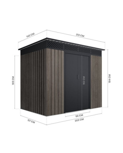 Caseta metal THW Aspen 3,02 m2 Hoggar | Sumiteca