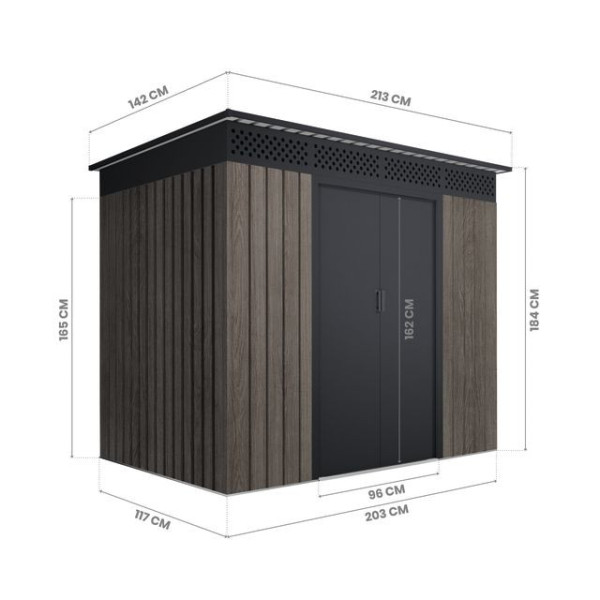 Caseta metal THW Aspen 3,02 m2 Hoggar | Sumiteca