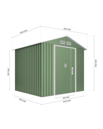 Caseta metal Gotland mint 5.27 m2 Hoggar | Sumiteca