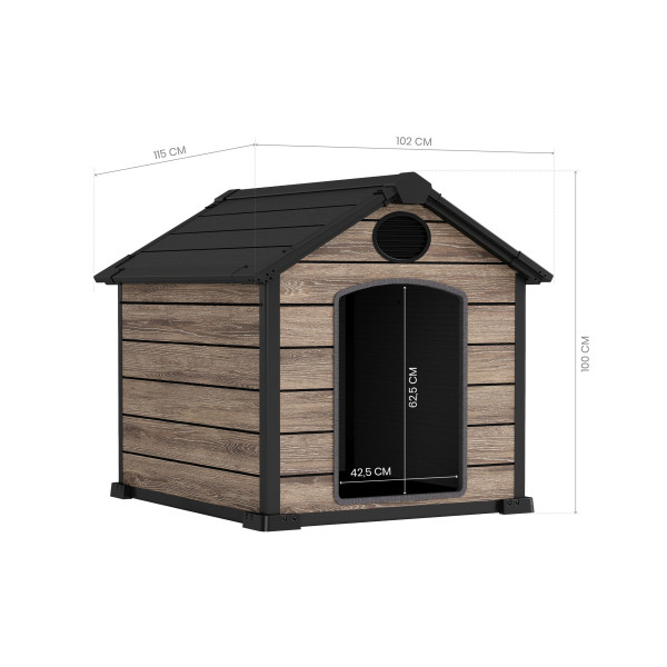 Caseta Perro resina The Oak Collection 1m2 Hoggar | Sumiteca